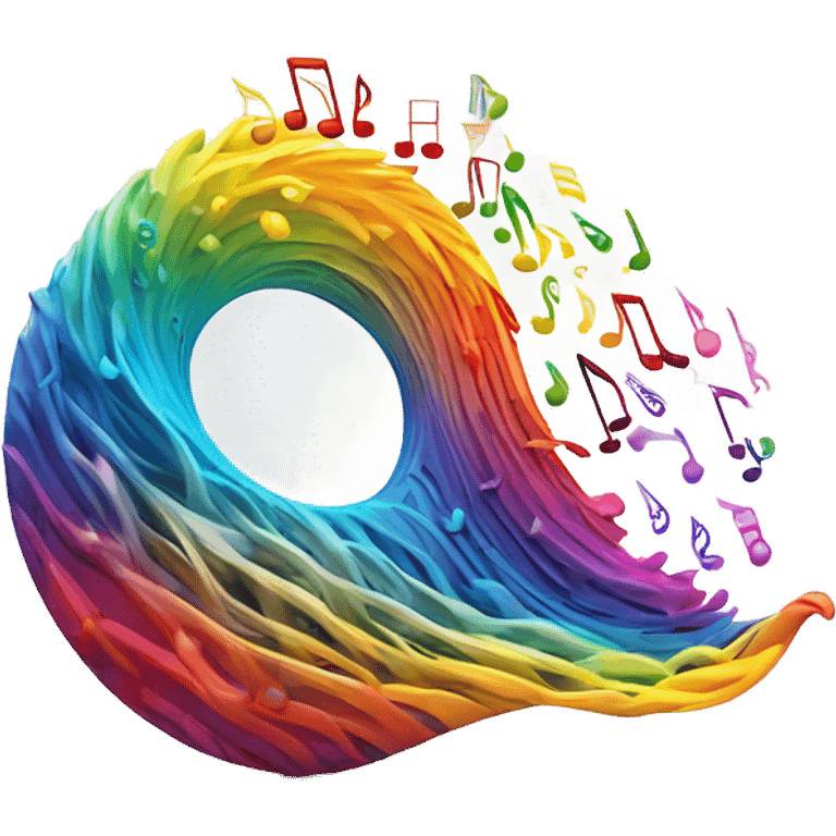 My Wave in Music 3D sharp Ligtfull Abstract Emoji emoji