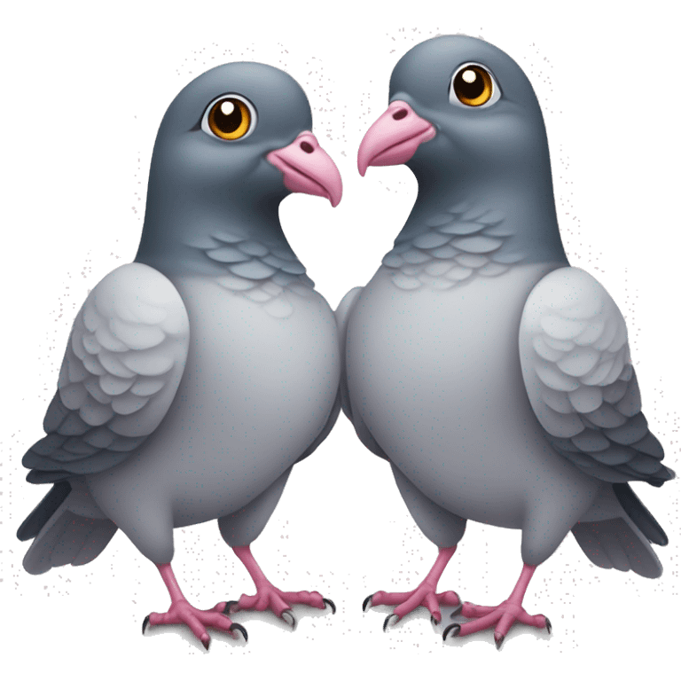 Two cute pigeons  emoji