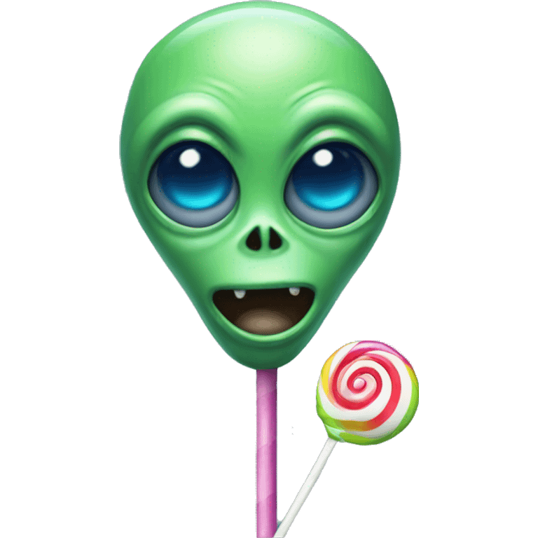 Alien with a lollipop  emoji