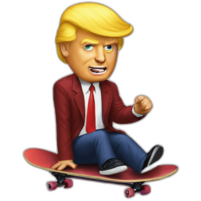 Trump on a skateboard emoji