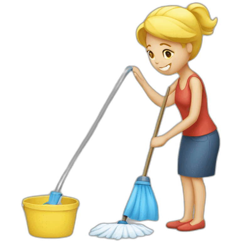 Lady cleaning emoji