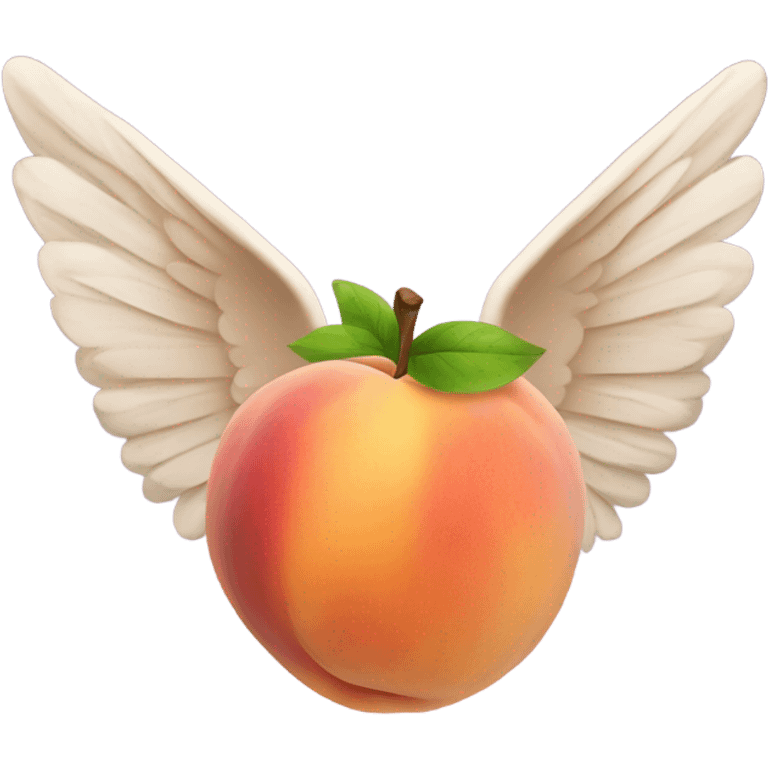 Flying peach emoji