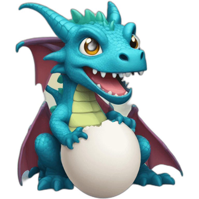 Dragon-hatching emoji