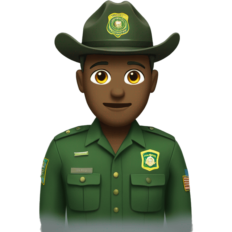 Border patrol in green uniform emoji