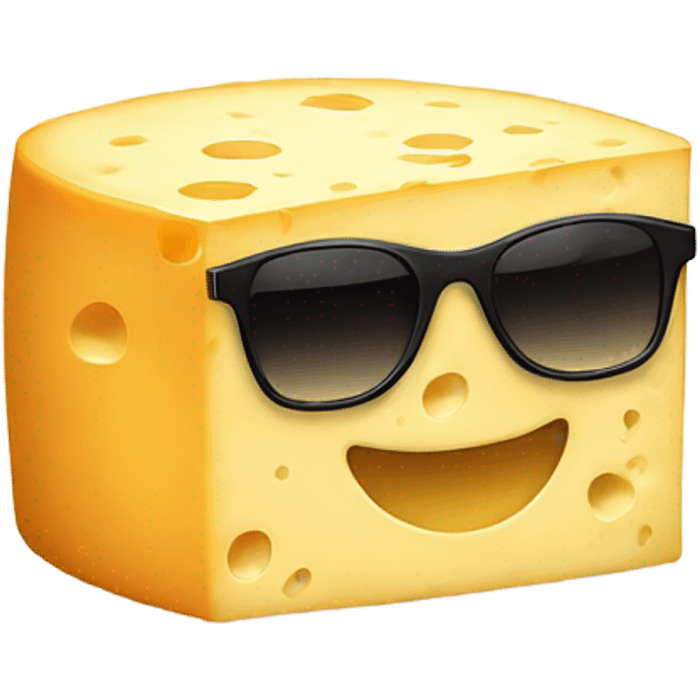 Cheese with sunglasses emoji