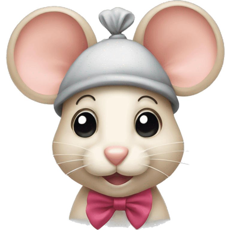 Mouse w bow on head emoji