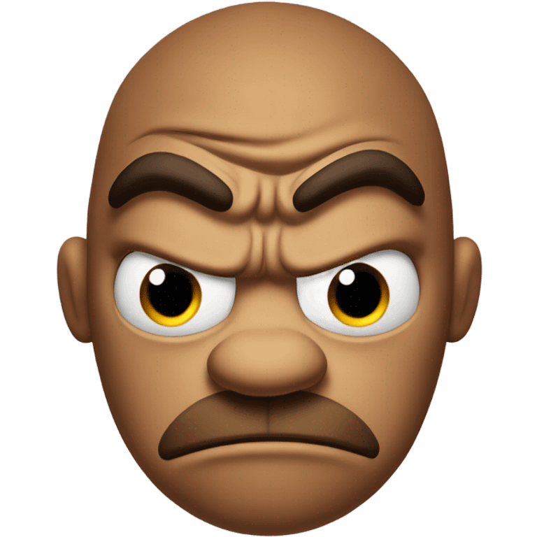 Goomba with angry face emoji