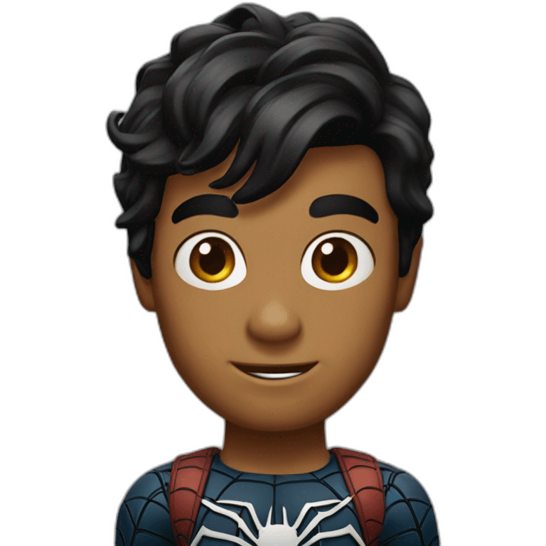 Spider-Man black hair  emoji