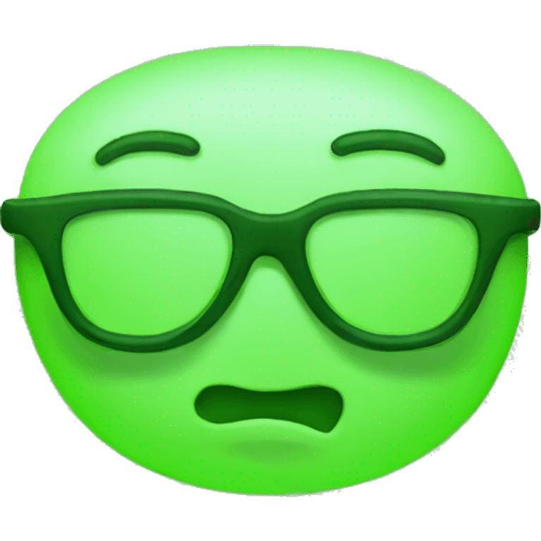 green neon emoji