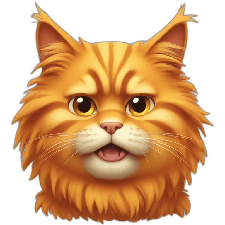 pissed fluffy orange cat emoji