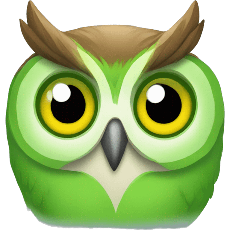 Duolingo green owl emoji