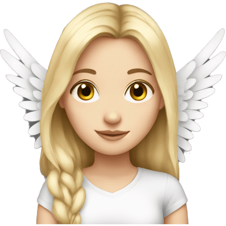 White Girl with wings emoji