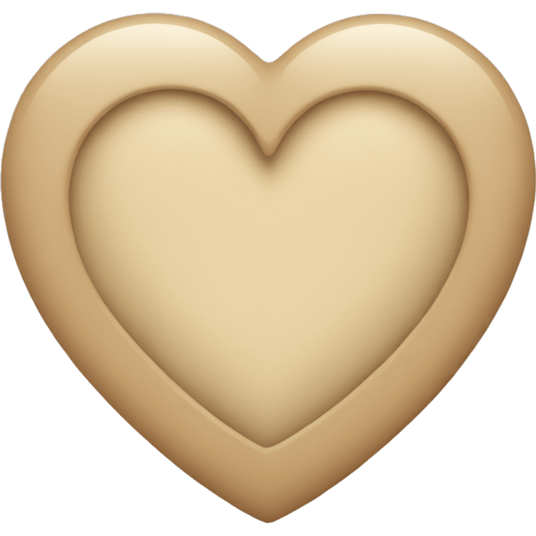 beige heart emoji