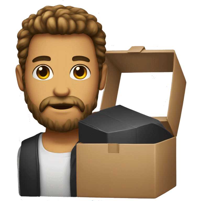 preseent box with beard emoji