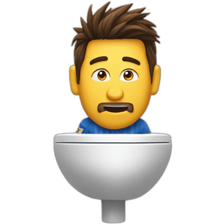 Messi au toilette emoji