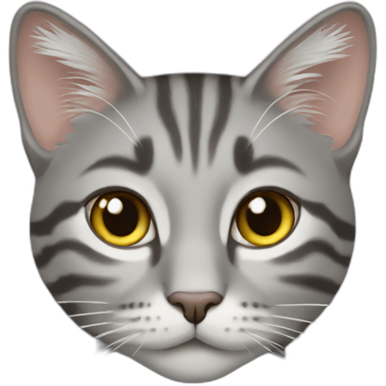 grey tabby cat female emoji