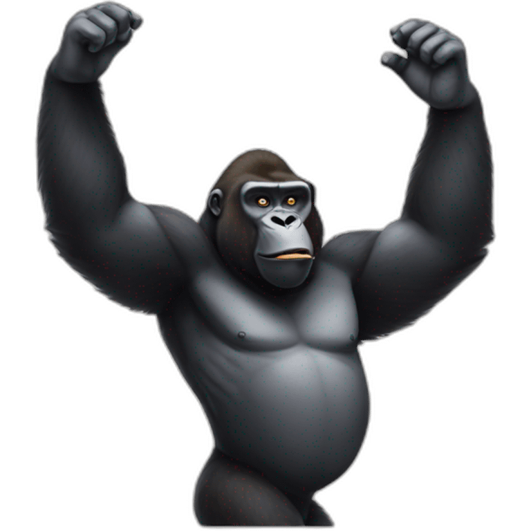 Gorilla doing a JoJo pose emoji