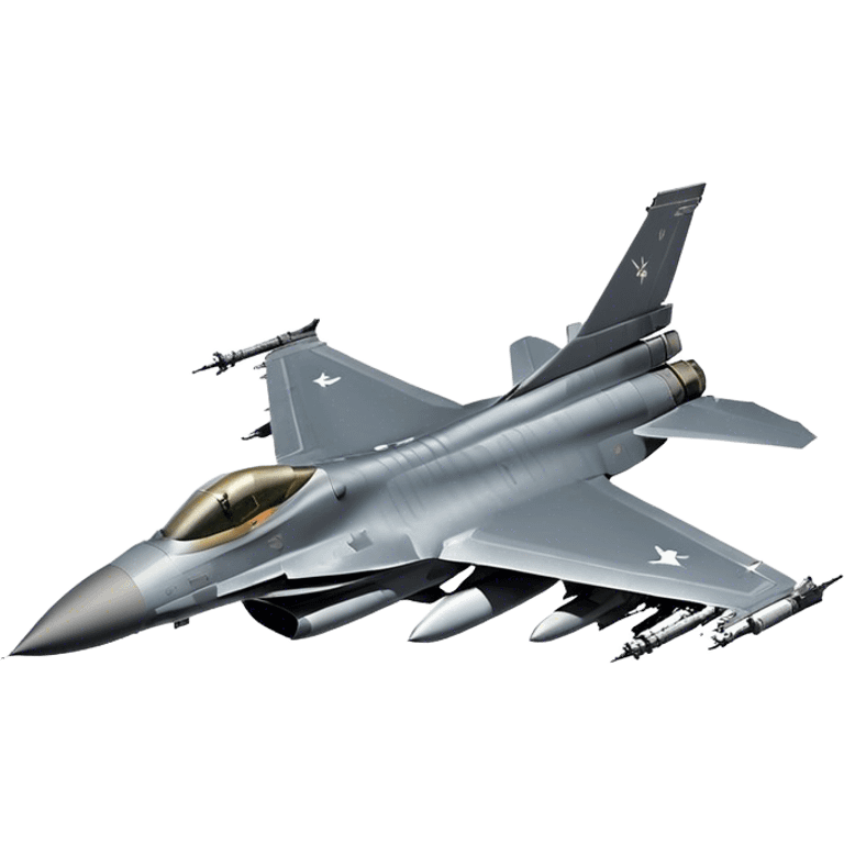 F-16 Fighting Falcon - General Dynamics (Stealth grey) emoji