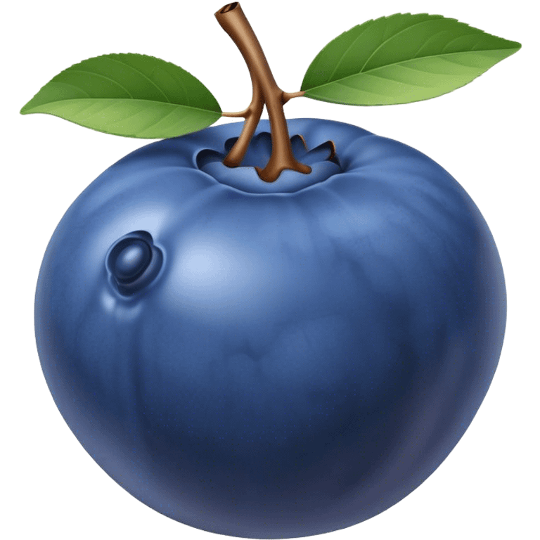 Create a simple 3D color illustration of a single blueberry, with realistic shading and texture emoji