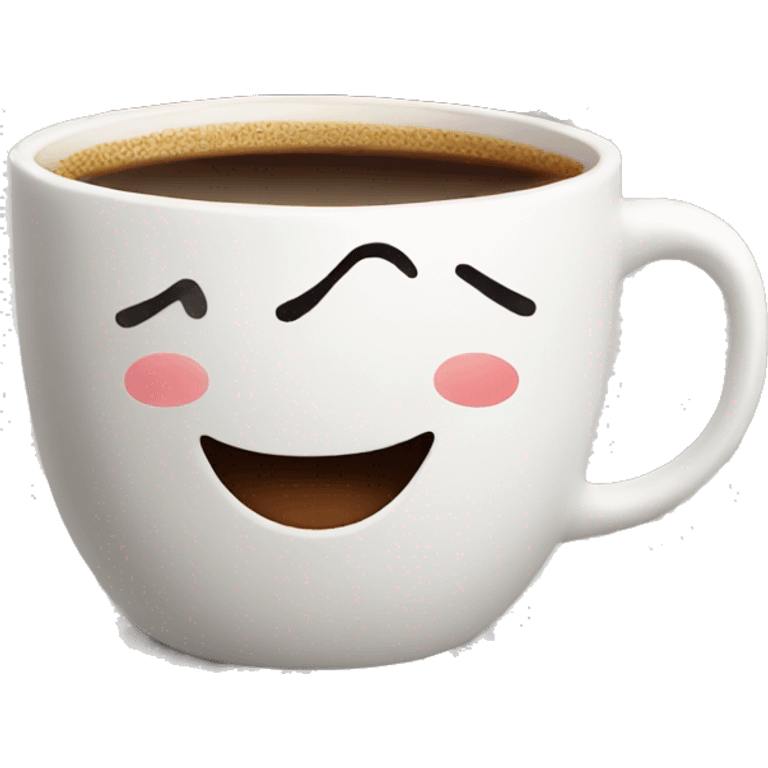 Happy coffee emoji