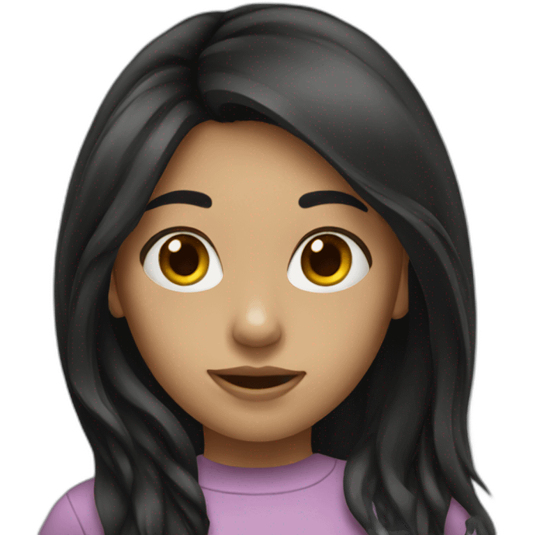 girl-black-long-hair emoji