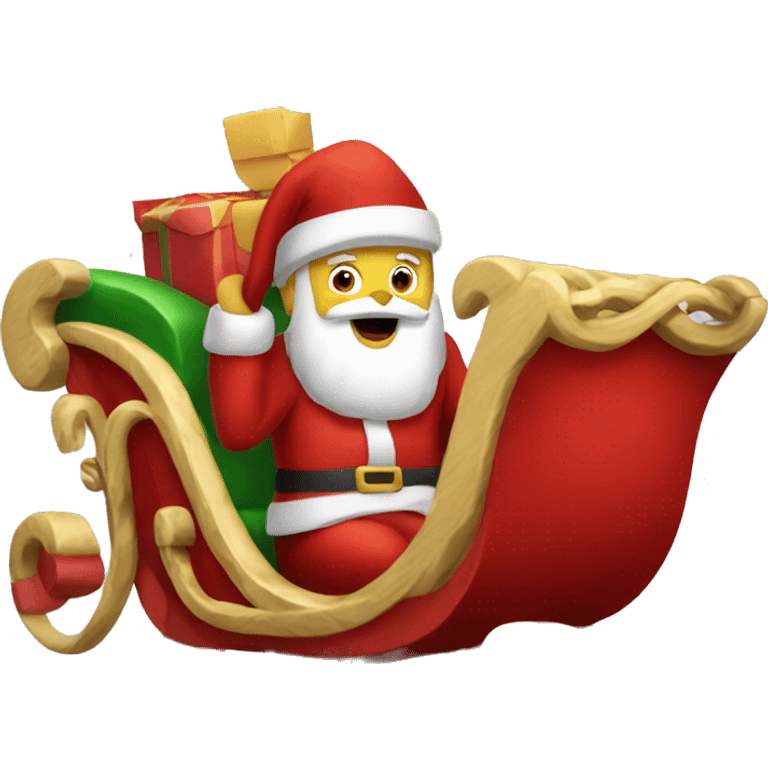 Santa's-sleigh emoji