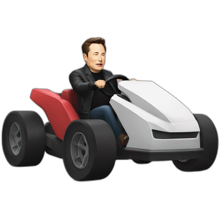 elon musk driving rollers emoji