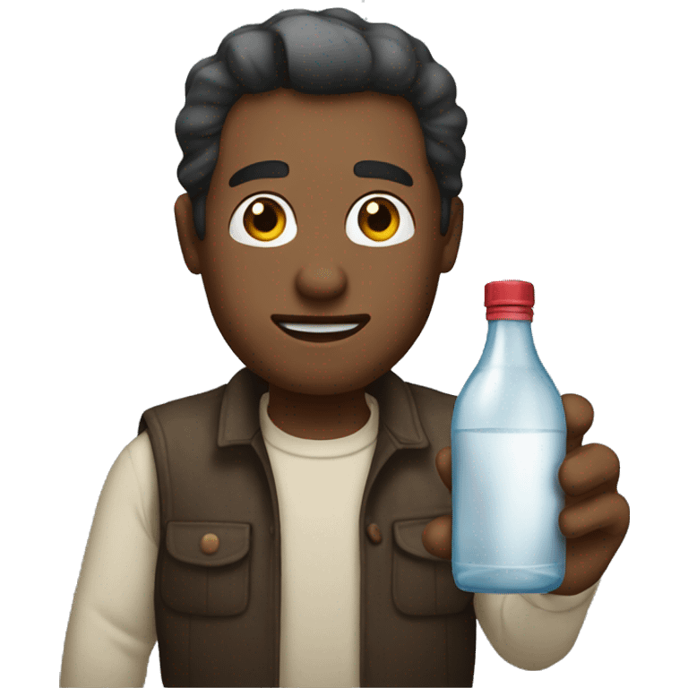 The man with the empty bottle emoji