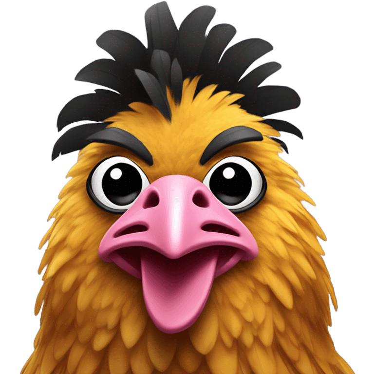 Chicken wearing a mask emoji