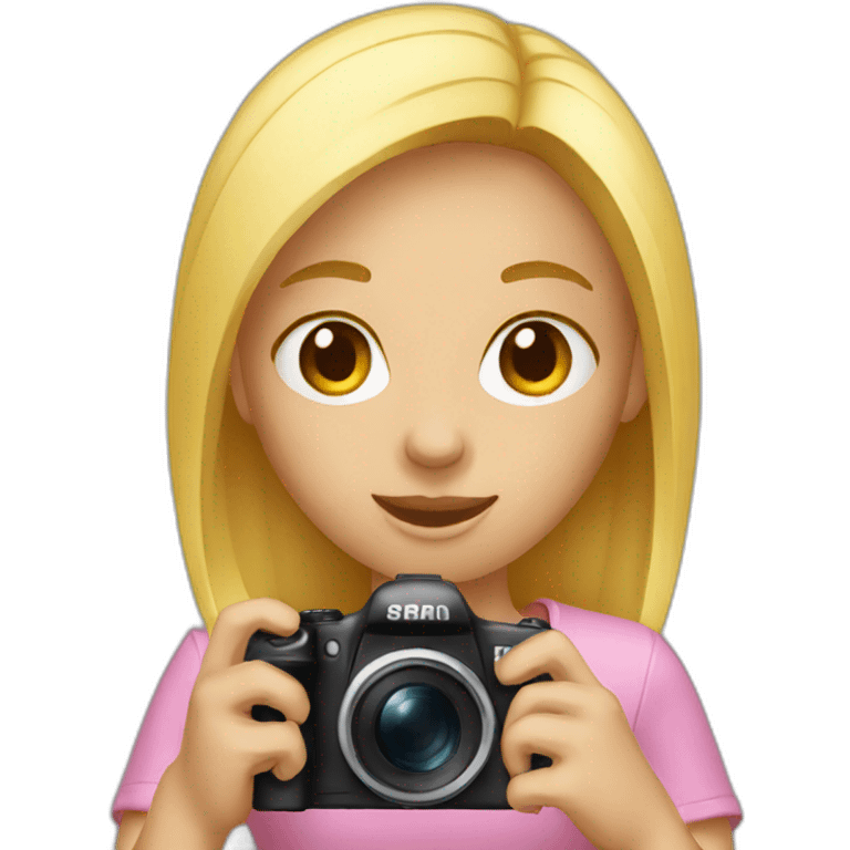 Girl taking photo  emoji