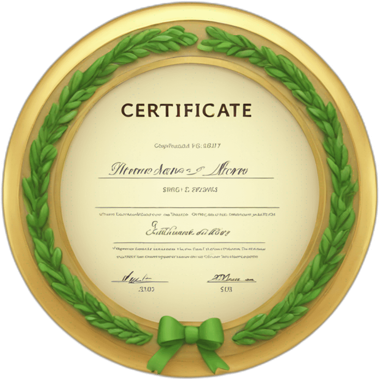 Certificate emoji