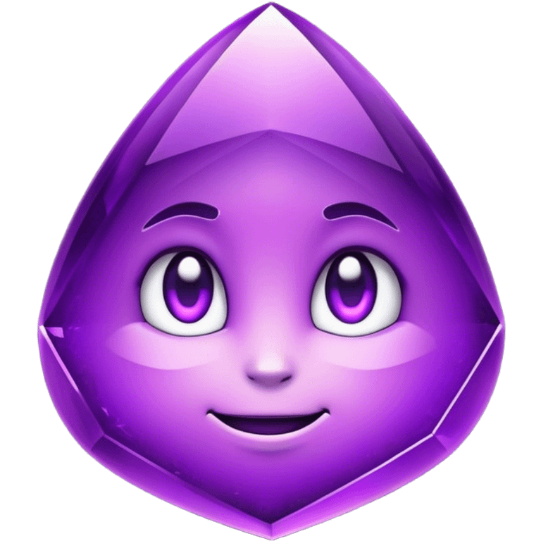 Cinematic Realistic Amethyst Emoji, Rich and soothing, with smooth, polished purple facets catching the light and casting soft, calming reflections. The deep violet hue seems to glow with an ethereal light, radiating peaceful energy and elegance. Soft glowing outline, capturing the essence of tranquility and mystery in a stunning amethyst. emoji