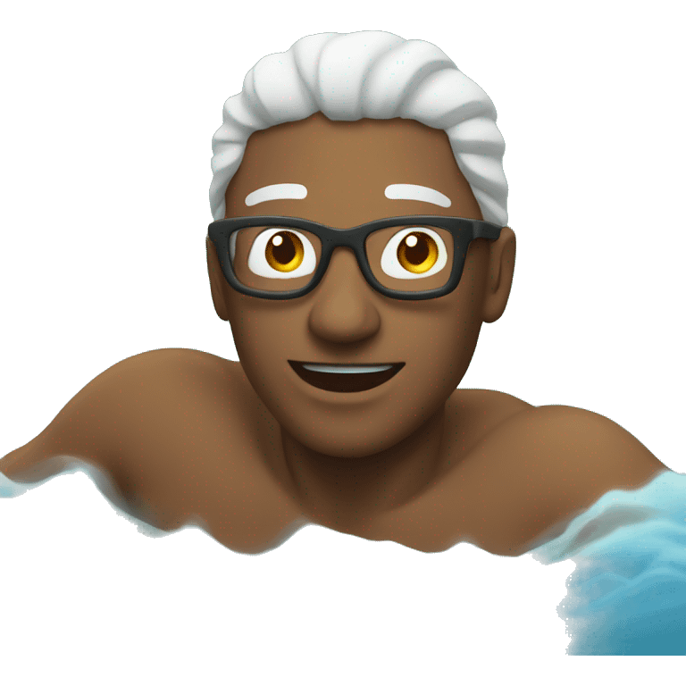 man swimming in lake emoji