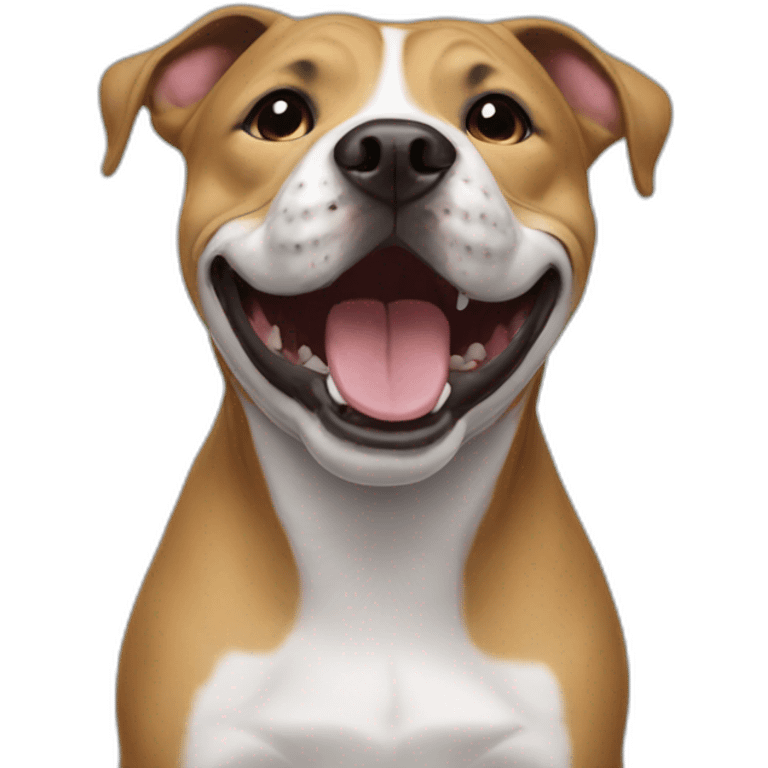 Staffie smiling emoji