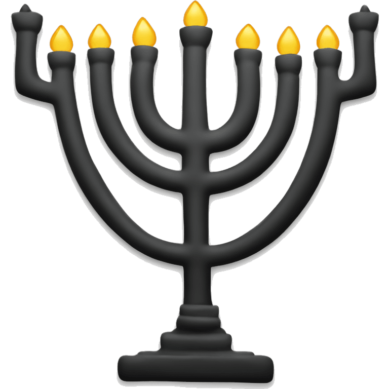 Emoji de menorah en negro y blanco emoji