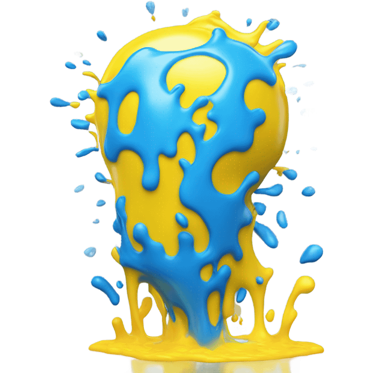 blue and yellow splash emoji