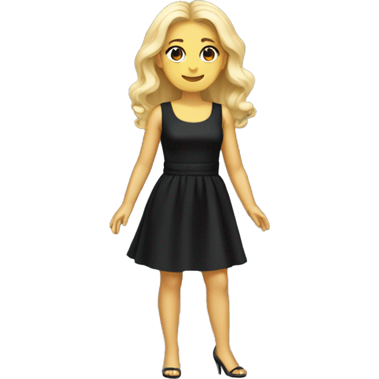 one cute little black dress emoji