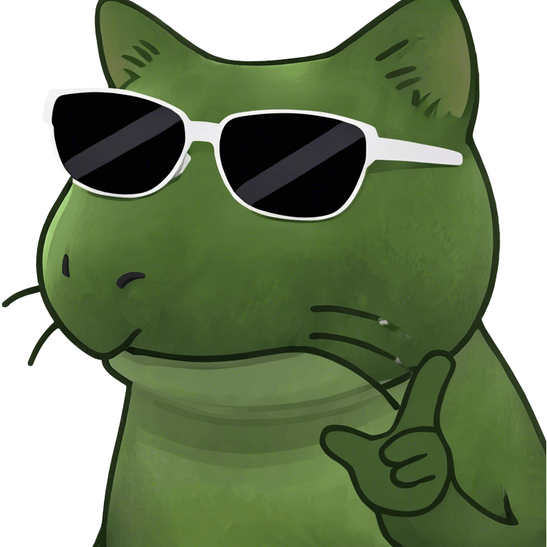 Cat with sunglasses emoji