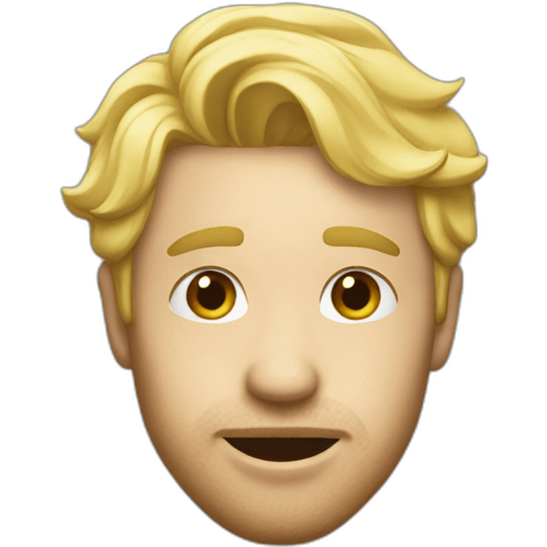 blonde man Air kiss emoji