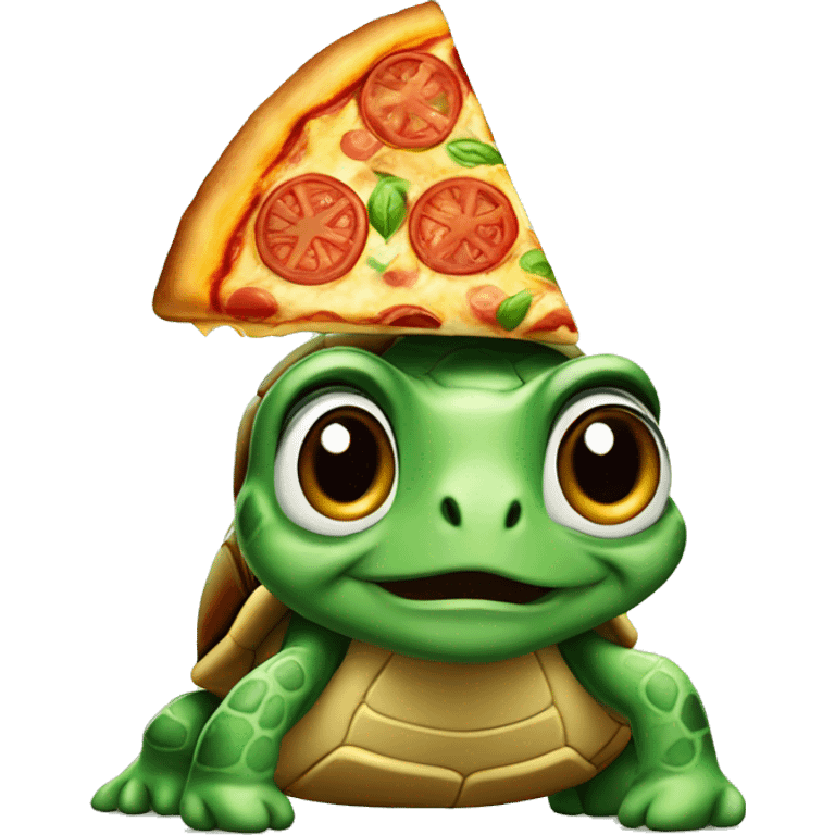 Turtle with pizza emoji