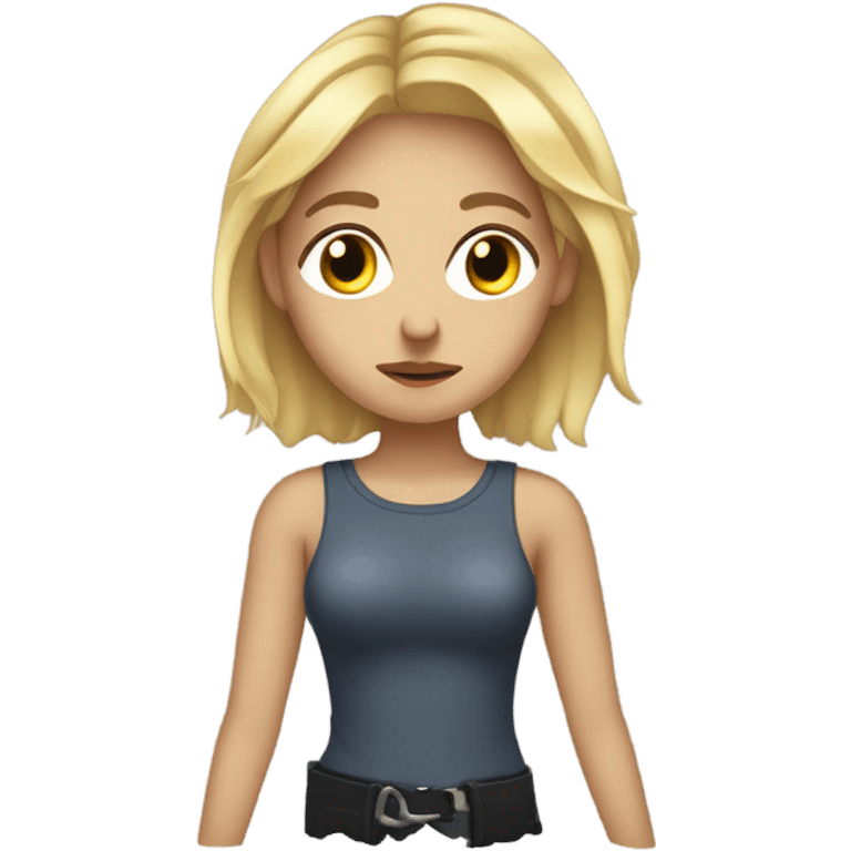 Blonde girl arrested emoji