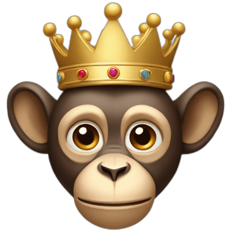 monkey with king's crown emoji