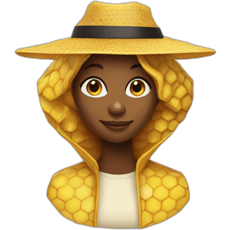 beekeeper black lady honey comb emoji