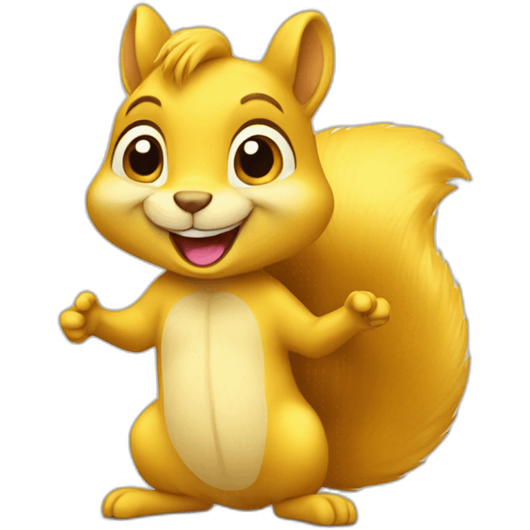 cheerful yellow squirrel emoji