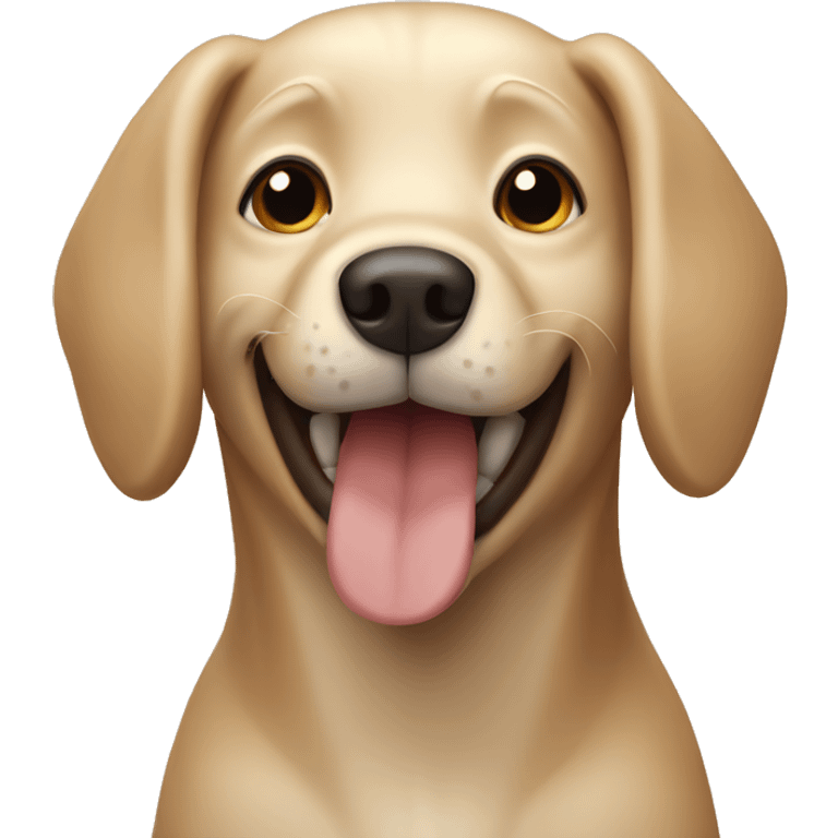 Happy beige dog emoji