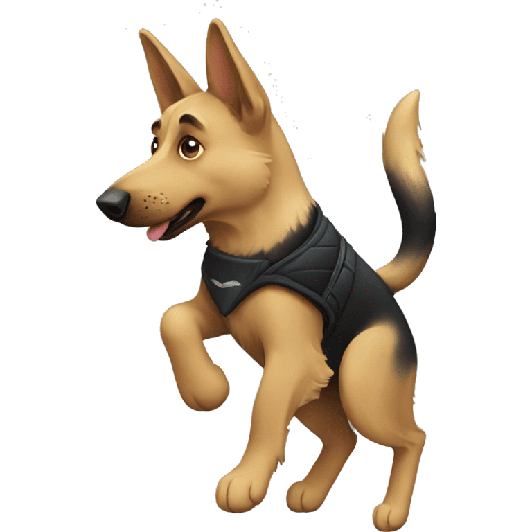 Flying German Shepard dog  emoji