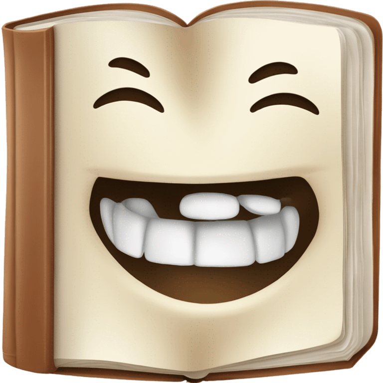 livre avec des dent et une langue emoji