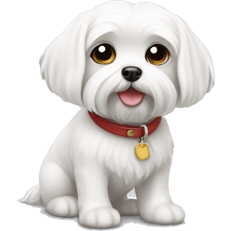 White  small Maltese dog emoji