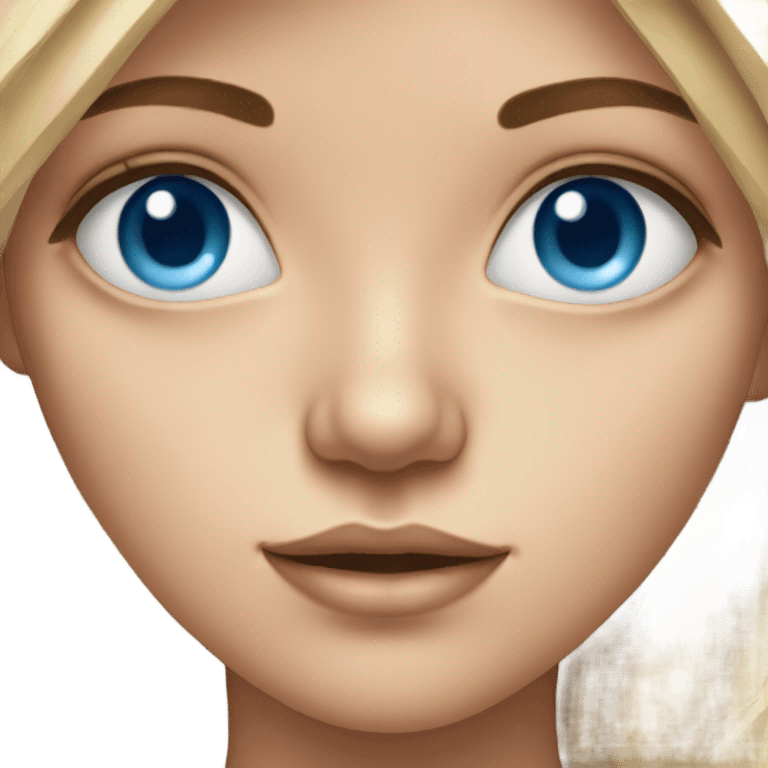 blue eyed girl portrait emoji