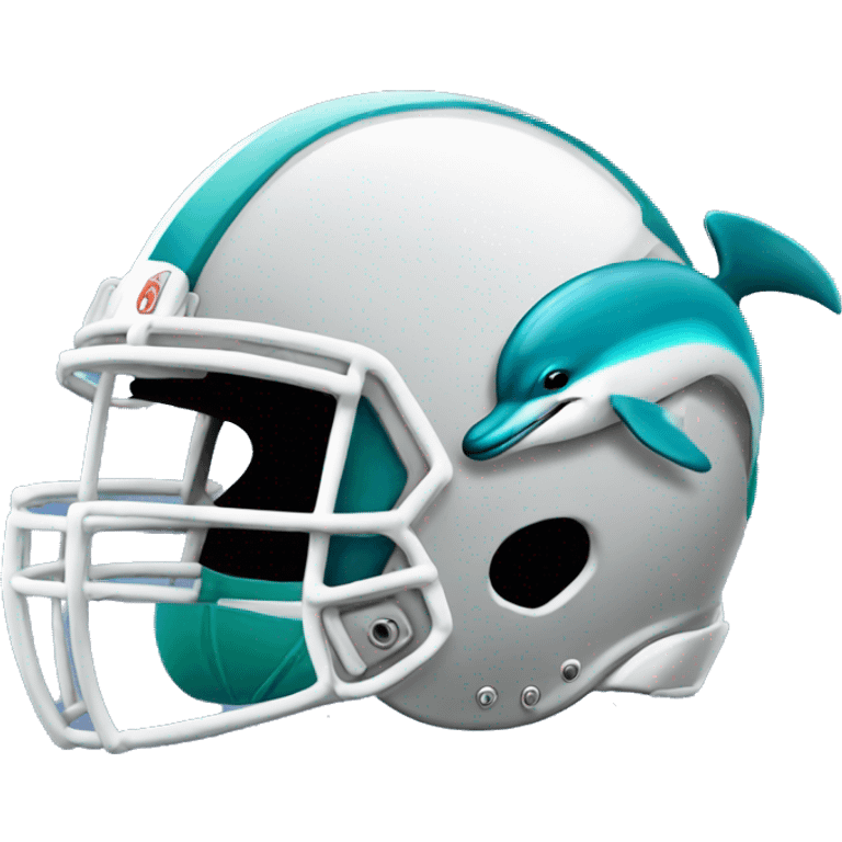 Dolphin wearing football helmet emoji